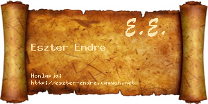 Eszter Endre névjegykártya